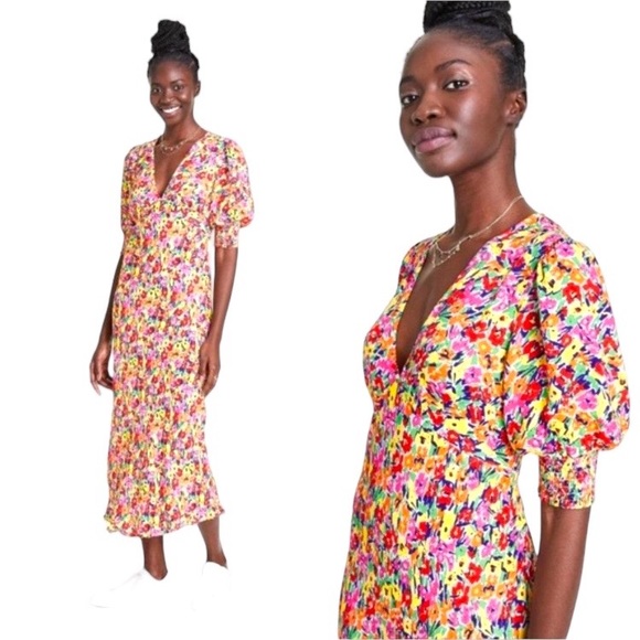 RIXO For Target Multicolor Floral Puff Sleeve Dress Limited Edition size… - Picture 5 of 14
